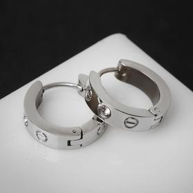 

Серьги-кольца "Гайки" d=1,5 см, цвет серебро