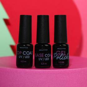 

Набор Unicorn's nails, белый гель-лак, топ, база и 3 баночки с декором для ногтей