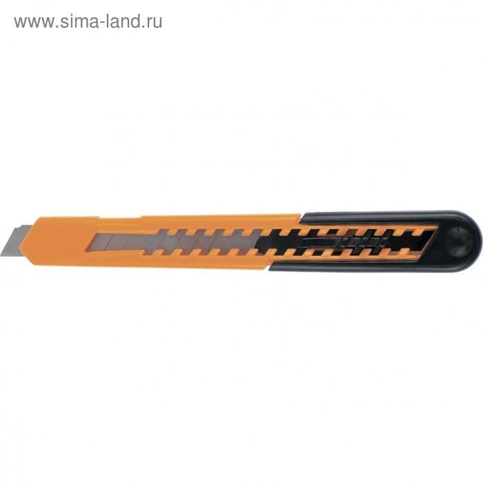 Нож универсальный Sparta 78906, выдвижное лезвие, пластиковый усиленный корпус, 9 мм нож 18 мм выдвижное лезвие пластиковый усиленный корпус sparta