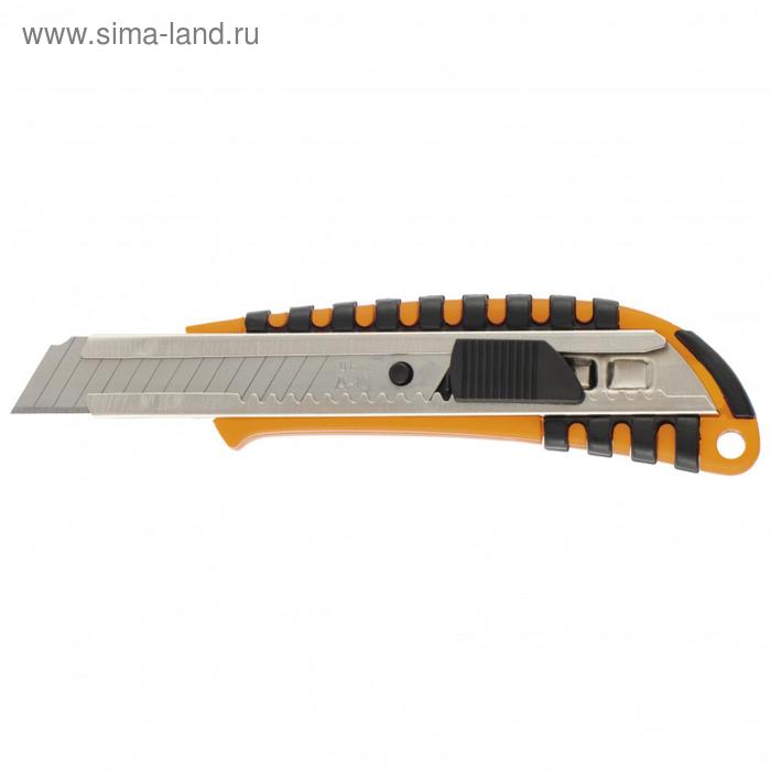 Нож универсальный Sparta 78939, выдвижное лезвие, пластиковый 2К корпус, 18 мм цена и фото