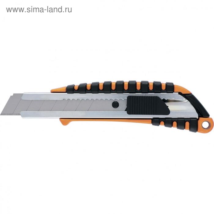Нож Sparta 78982, выдвижное лезвие, метал. 2К корпус, 18 мм нож sparta 78982 выдвижное лезвие метал 2к корпус 18 мм