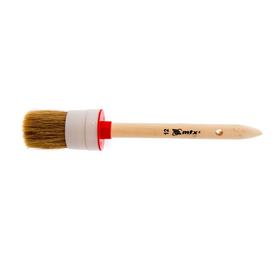 Кисть круглая MTX 82082, натуральная щетина, деревянная ручка, 45 мм