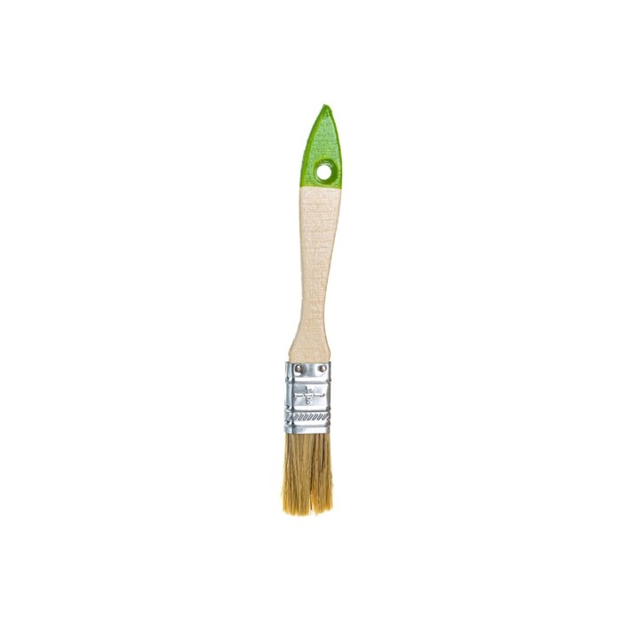 Кисть плоская Сибртех 82260, натуральная щетина, деревянная ручка, 20 мм
