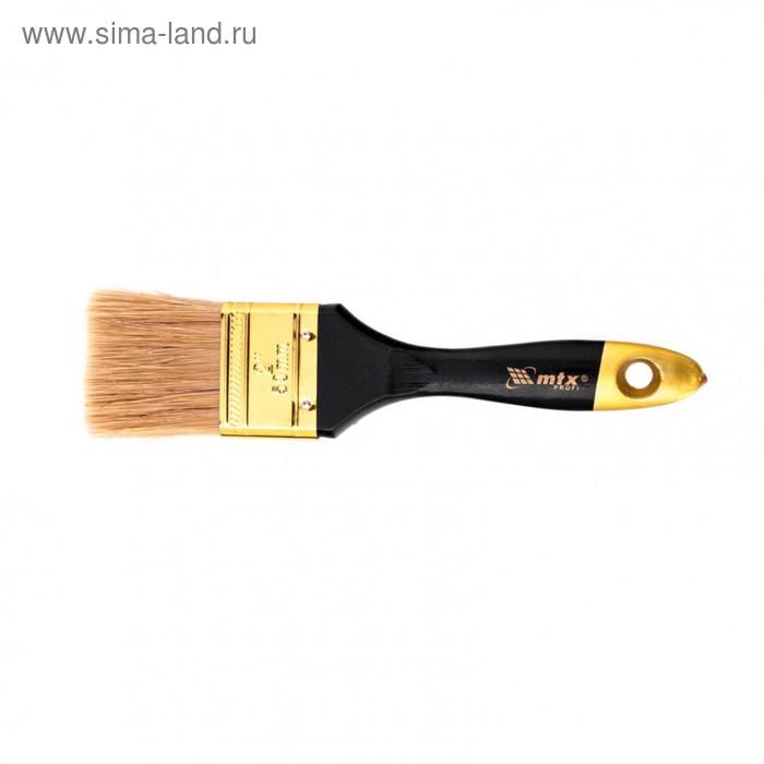 Кисть плоская MTX 83152, Профи, натуральная щетина, деревянная ручка, 2