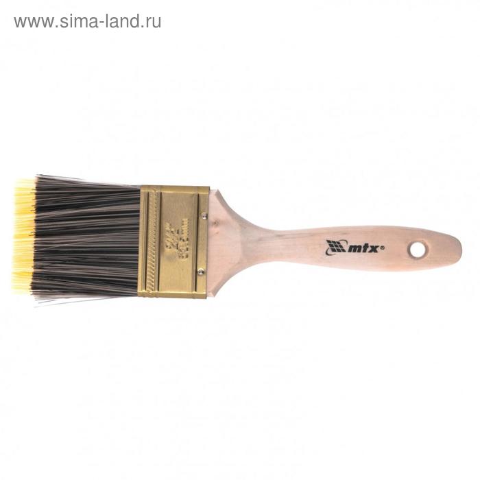 Кисть плоская MTX 83224, Golden, искусственная щетина, деревянная ручка, 2,5