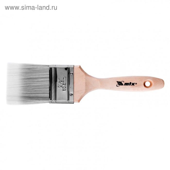 Кисть плоская MTX 83330, Platinum, искусственная щетина, деревянная ручка, 2,5