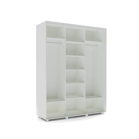 

Шкаф-купе Модный Светло-корич.Стекло Белый 1800х600х2300