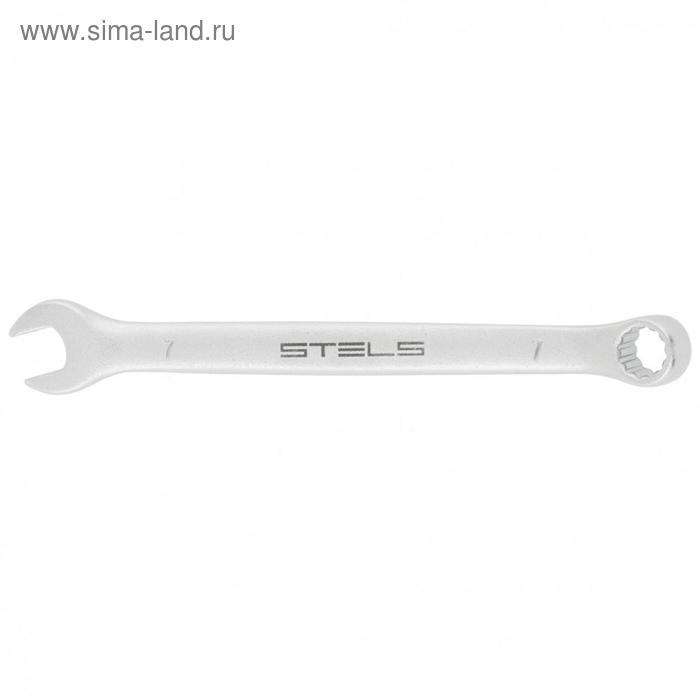 цена Ключ комбинированный Stels 15203, 7 мм, матовый хром