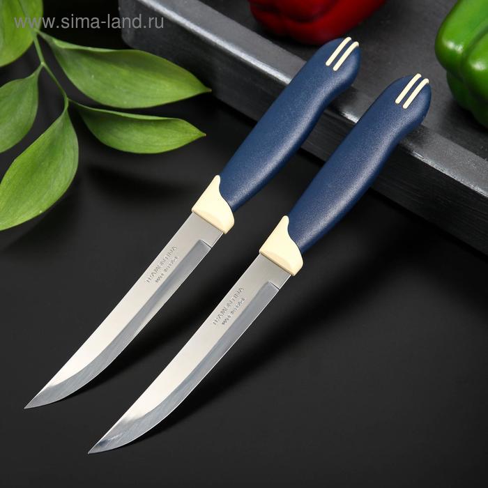 фото Нож кухонный tramontina multicolor, для мяса, лезвие 12,7 см, цена за 2 шт