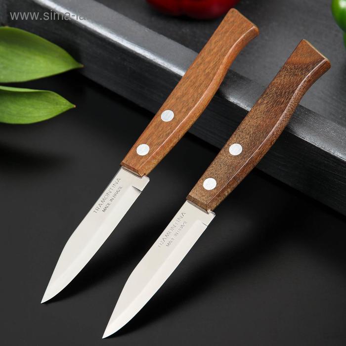 Набор кухонный ножей для овощей TRAMONTINA Tradicional, 2 шт, лезвие 8 см набор ножей для стейков tramontina multicolor 23529 215 13 5 см 2 шт
