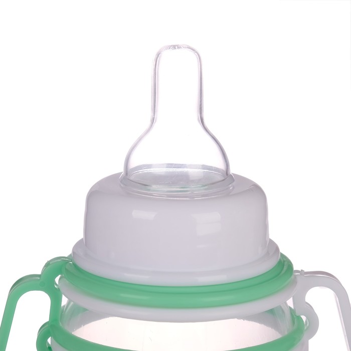 Бутылочка для кормления «Весёлые животные» с передвижными ручками, 150 мл, от 0 мес., цвета МИКС