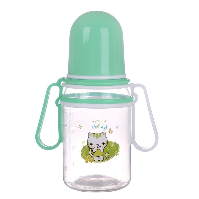 Бутылочка для кормления «Весёлые животные» с передвижными ручками, 150 мл, от 0 мес., цвета МИКС