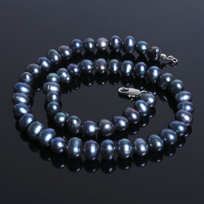 Бусы "Жемчуг речной" цвет серый, 44см