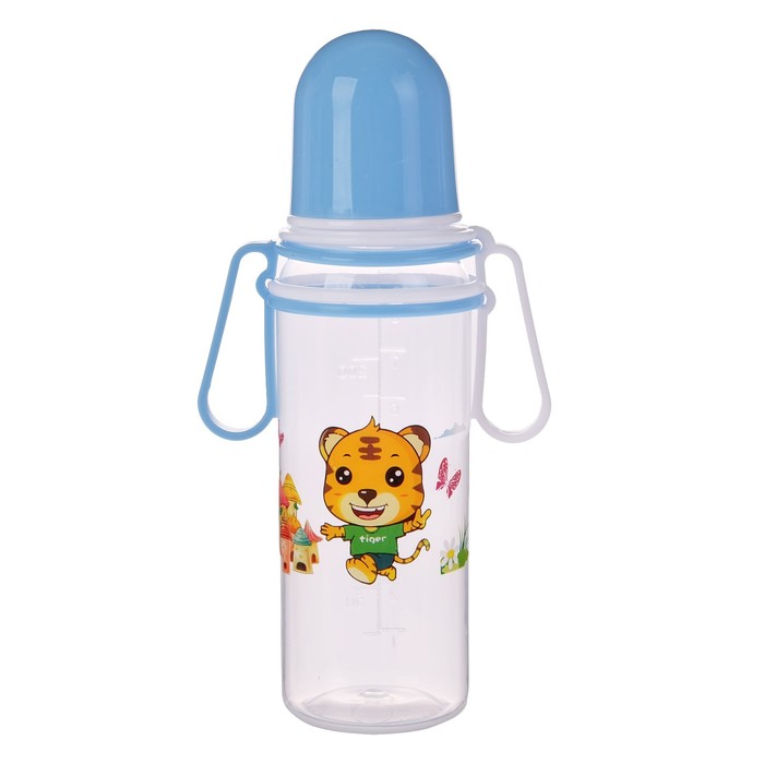 Бутылочка для кормления «Весёлые животные», 250 мл, от 0 мес., цвета МИКС