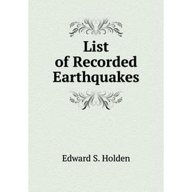 

Книга List of Record ed Earthquakes