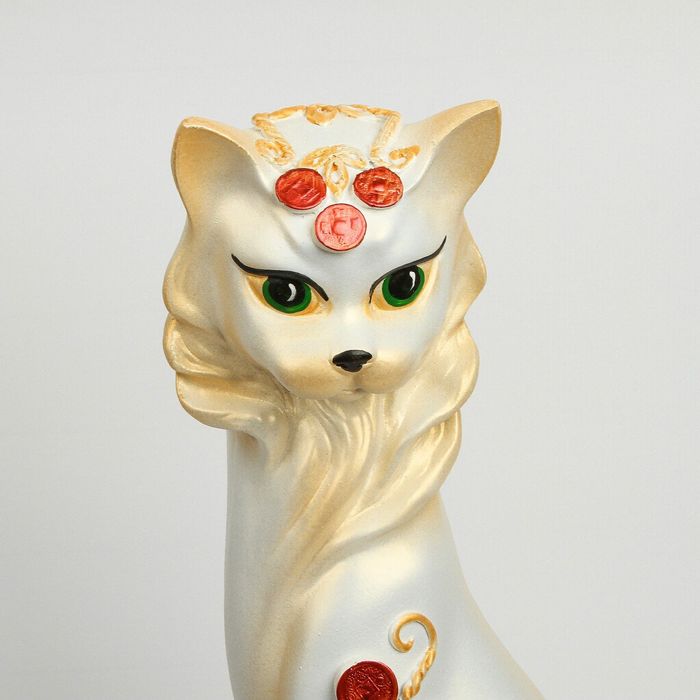 Сувенир "Кошка Маркиза" Денежное дерево, белая