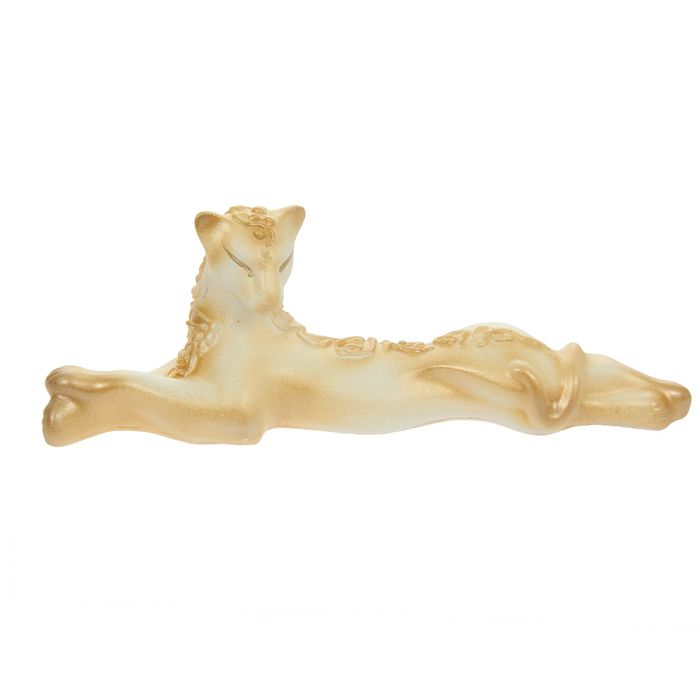 Сувенир "Кошка Багира" большая, лежачая, орнамент, белая