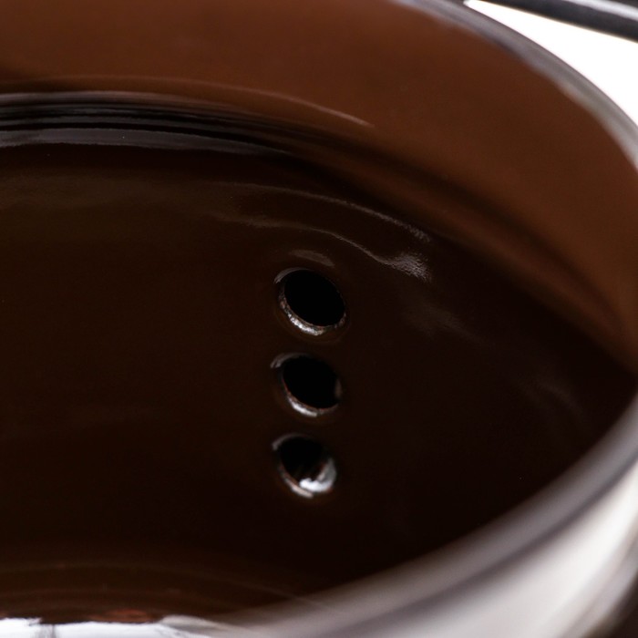 Чайник цилиндрический, 2 л, цвет коричневый, деколь МИКС
