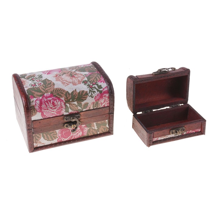 Шкатулка сундучок "Розы" набор 2 шт