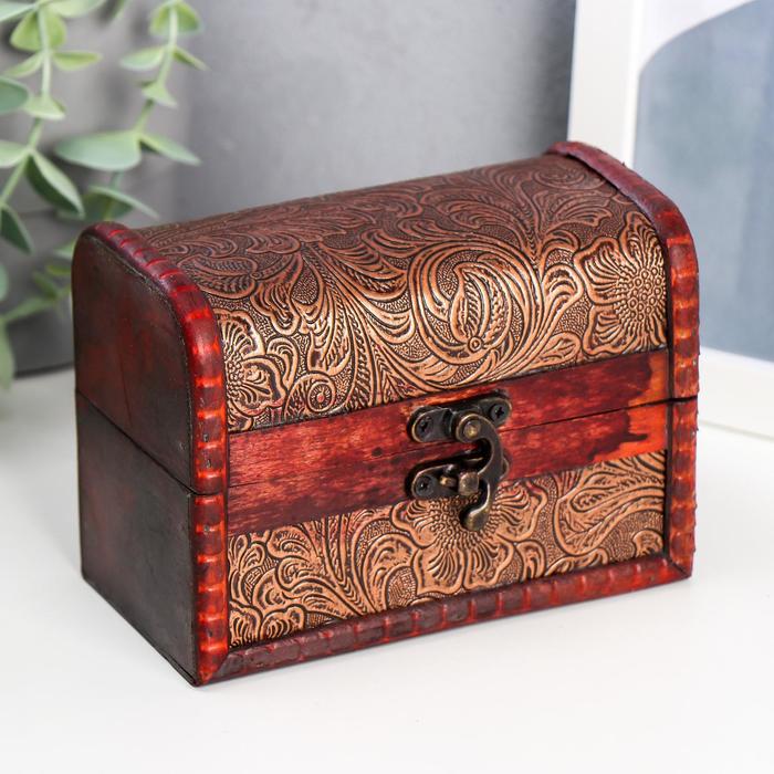 Шкатулка сундучок "Цветочный узор"