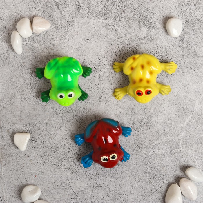 Магнит "Маленький лягушонок" с пружинкой, МИКС