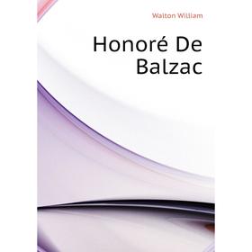 

Книга Honoré De Balzac