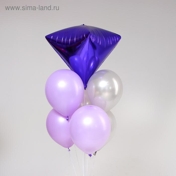 Букет из шаров «Стильный», фиолетовый, латекс, фольга, набор 7 шт. букет из шаров ананас фольга латекс набор из 7 шт