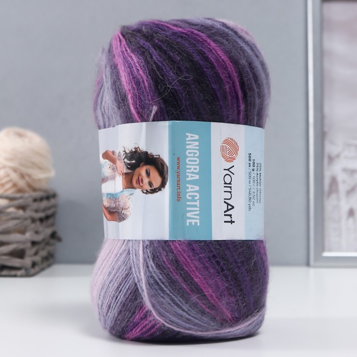 

Пряжа "Angora Active" 20% шерсть, 80% акрил 500м/100гр (847 сирен-фиолет)
