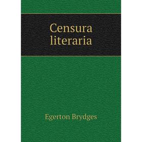 

Книга Censura literaria