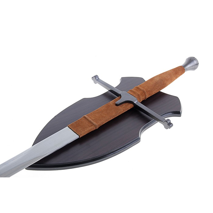 Сувенирное оружие на планшете «Меч», коричневая замша на рукоятке