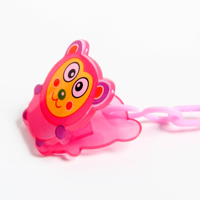 Прищепка для пустышки на цепочке «Обезьянка»