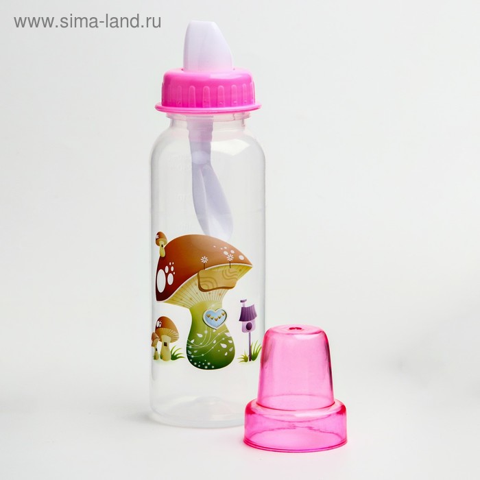 Бутылочка для кормления 3 в 1, в комплекте ложка и носик-поильник, 250 мл, от 0 мес., цвета МИКС