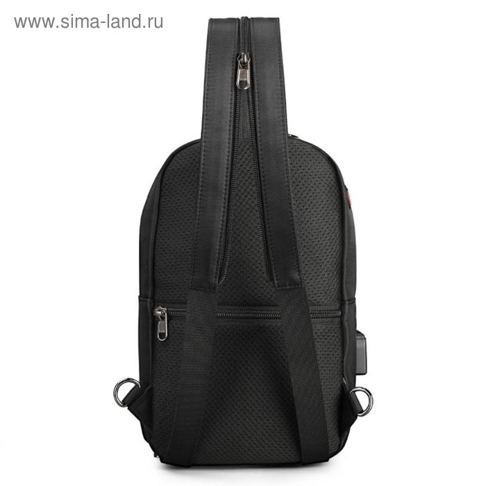 

Рюкзак с USB, молодежный, на одной лямке Tigernu T-S8089 черный, 7.9"