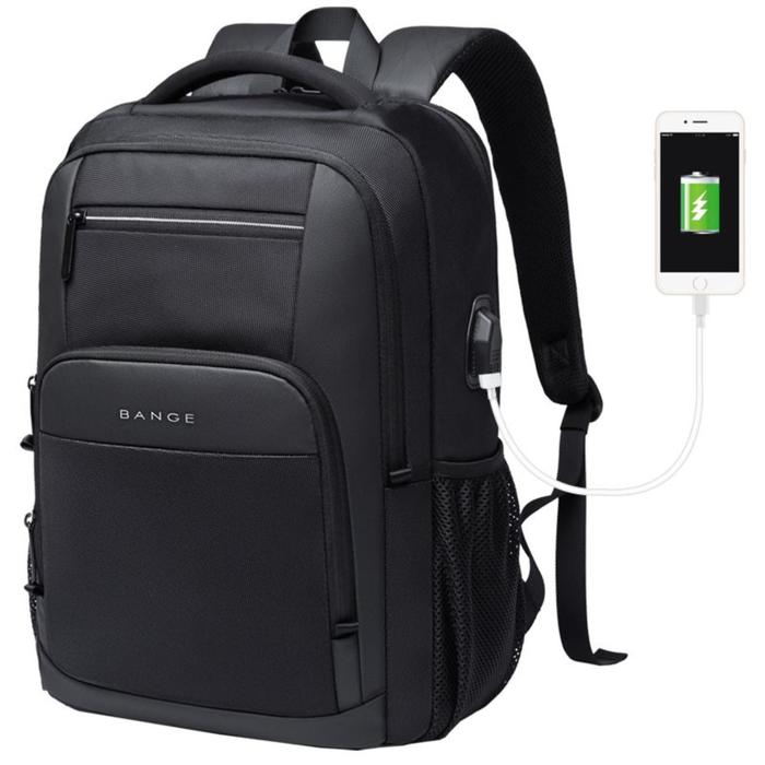 Рюкзак с USB,  BANGE BG1921 черный, 15.6