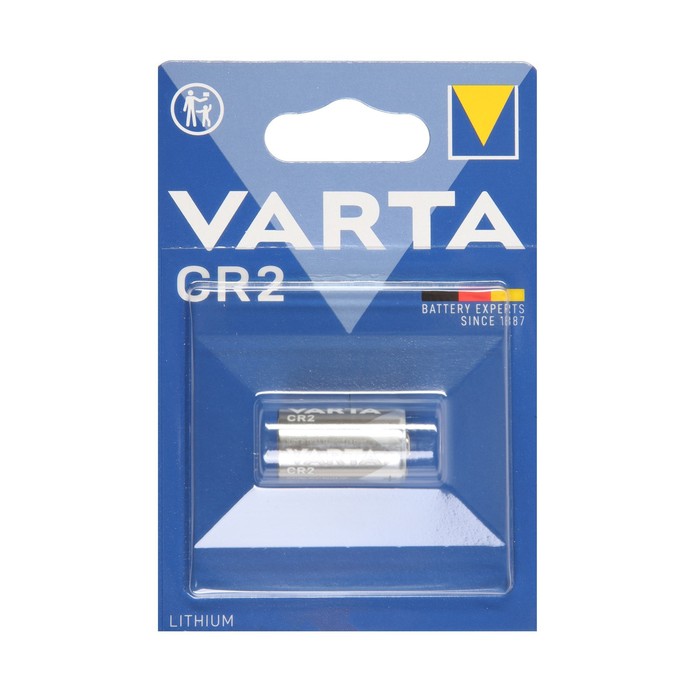 Батарейка литиевая Varta, CR2-1BL, 3В, блистер, 1 шт. батарейка литиевая varta cr2450 1bl 3в блистер 1 шт