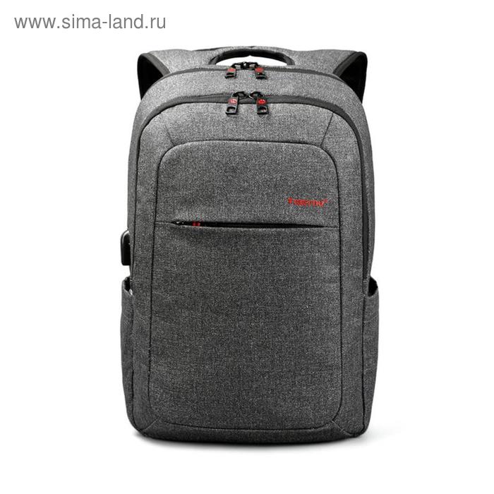 

Рюкзак для ноутбука c USB, Tigernu T-B3090U темно-серый, 15"