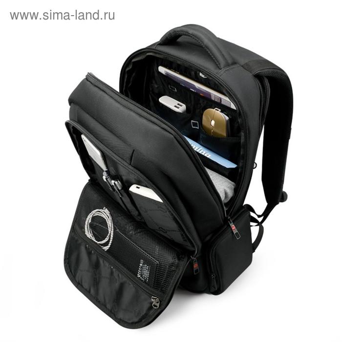 

Рюкзак с USB, для ноутбука, Tigernu T-B3143U черный, 15.6"
