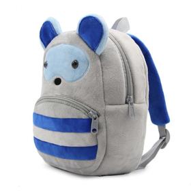 

Рюкзак детский, отдел на молнии, наружный карман, цвет серый/синий, «Енот»