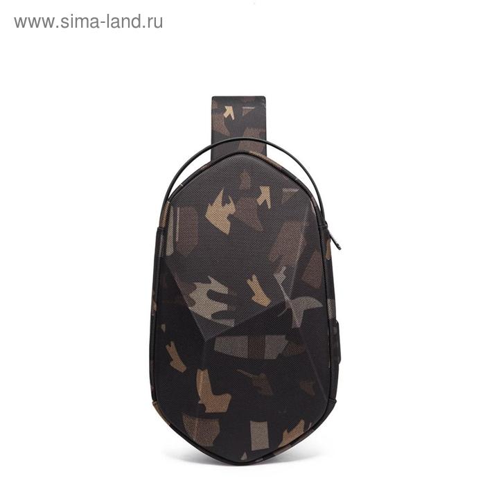 

Рюкзак c USB, молодежный, на одной лямке BANGE BG7213 черный камуфляж, 9.7"