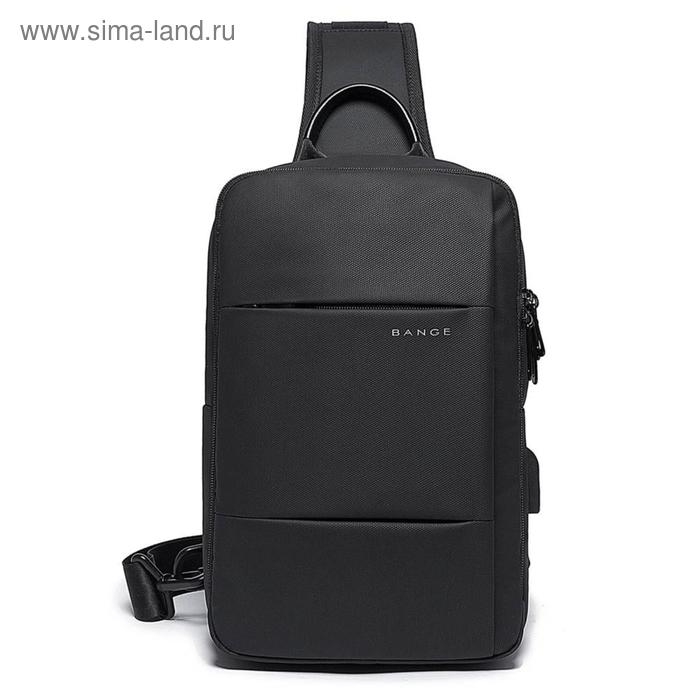 

Рюкзак c USB, молодежный, на одной лямке BANGE BG77107 черный, 9.7"