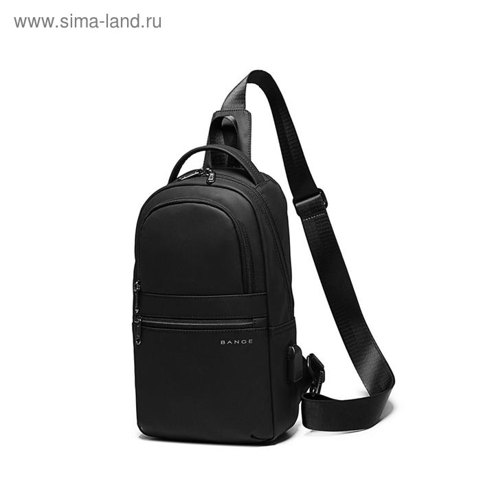 фото Рюкзак c usb, молодежный, на одной лямке bange bg8593 черный, 9.7"