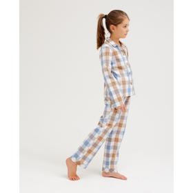 

Комплект детский (рубашка, брюки) MINAKU: Home collection KIDS цвет синий, рост 128