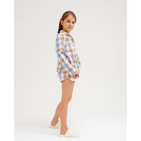 

Комплект для девочки (рубашка, шорты) MINAKU: Home collection KIDS цвет синий, рост 134