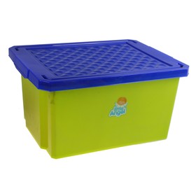 Ящик для игрушек Little Angel «Лего» с крышкой, 17 л, 30,5×41×21,5 см, цвет фисташковый Ош