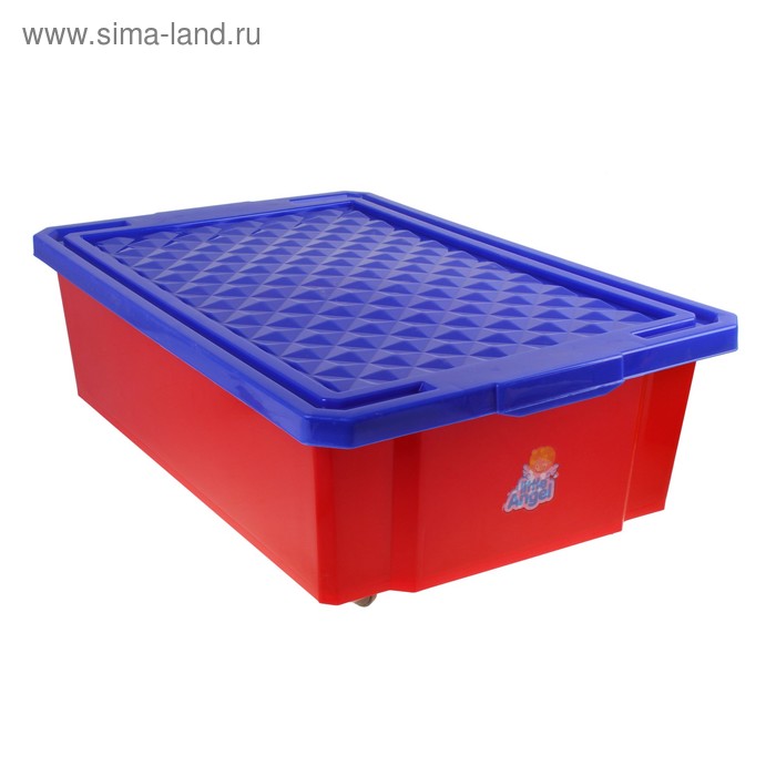 фото Ящик для игрушек little angel «лего» с крышкой, 30 л, цвет красный