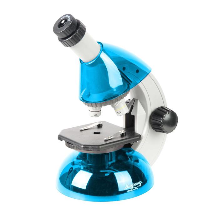 Микроскоп Микромед Атом 40x-640x, цвет лазурь