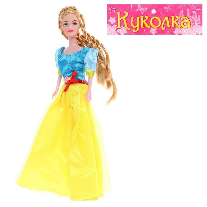 Кукла модель "Полли" с длинными волосами, МИКС