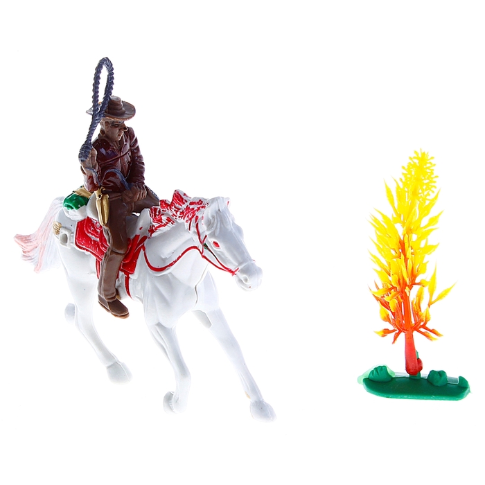 Фигурка ковбоя на коне "Монтана", с аксессуарами МИКС
