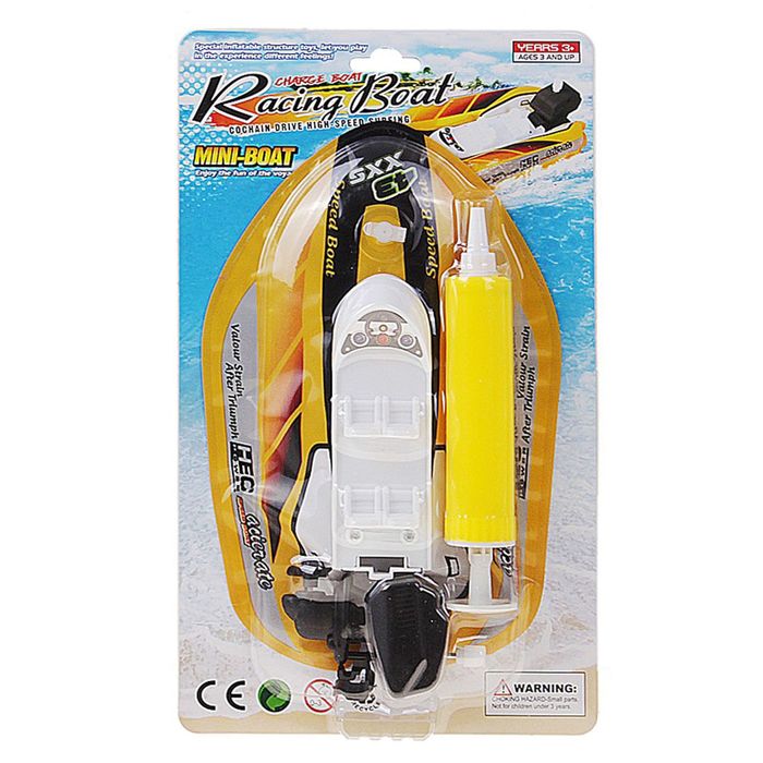 Заводная игрушка "Катер", на воздушной подушке, с насосом, МИКС