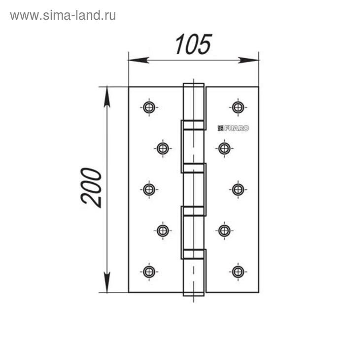 фото Петля универсальная 4bb 200x105x3 wab, цвет матовая бронза fuaro